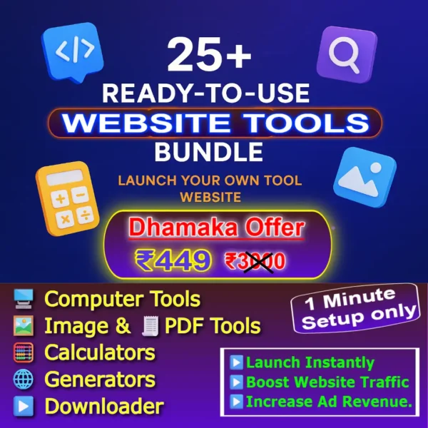 25+ Ready-to-Use Website Tools Bundle – Launch Your Own Tool Website Today
