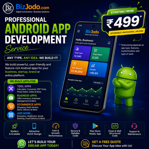 We create android app development for your business